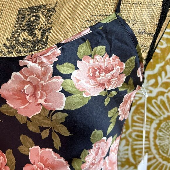 NWT Reformation Alisal Floral Print Silk Midi Slip Dress in Black $248 size XS - Picture 8 of 13